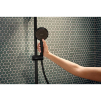 Coloană de duș Hansgrohe, Activera S, cu baterie termostatică Ecostat Fine, negru mat